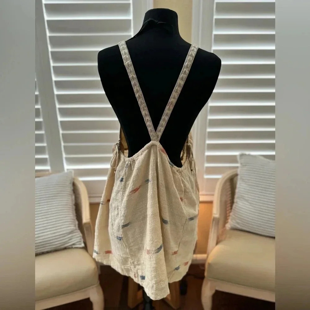 Free People Cream Patterned Mini Dress with Subtle Multicolor Accents - Picture 8 of 8
